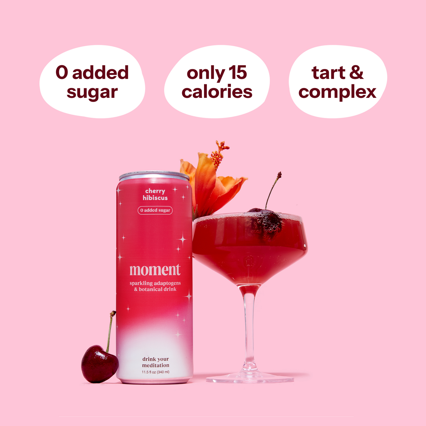 Moment cherry hibiscus (sparkling mocktail | 12 pack)