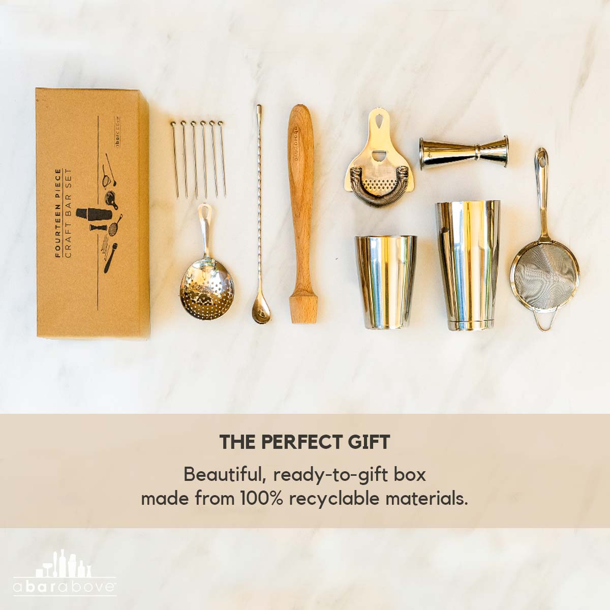 A Bar Above Stainless Steel Mixologist Bar Set (14-Piece)