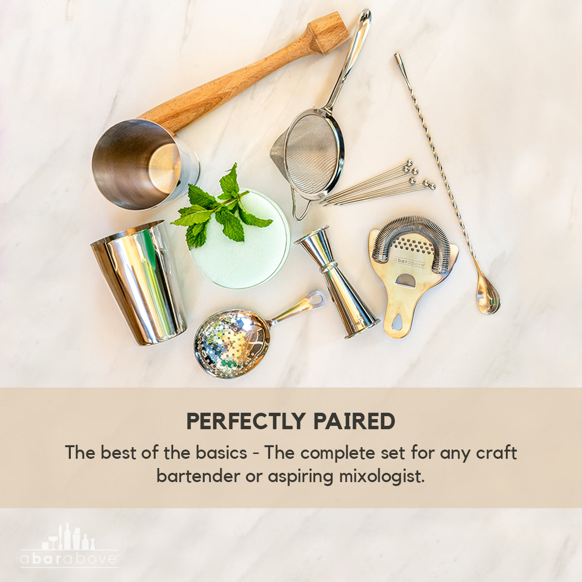 A Bar Above Stainless Steel Mixologist Bar Set (14-Piece)