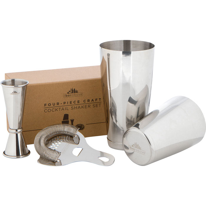 A Bar Above Stainless Steel Cocktail Shaker Set (4-Piece)