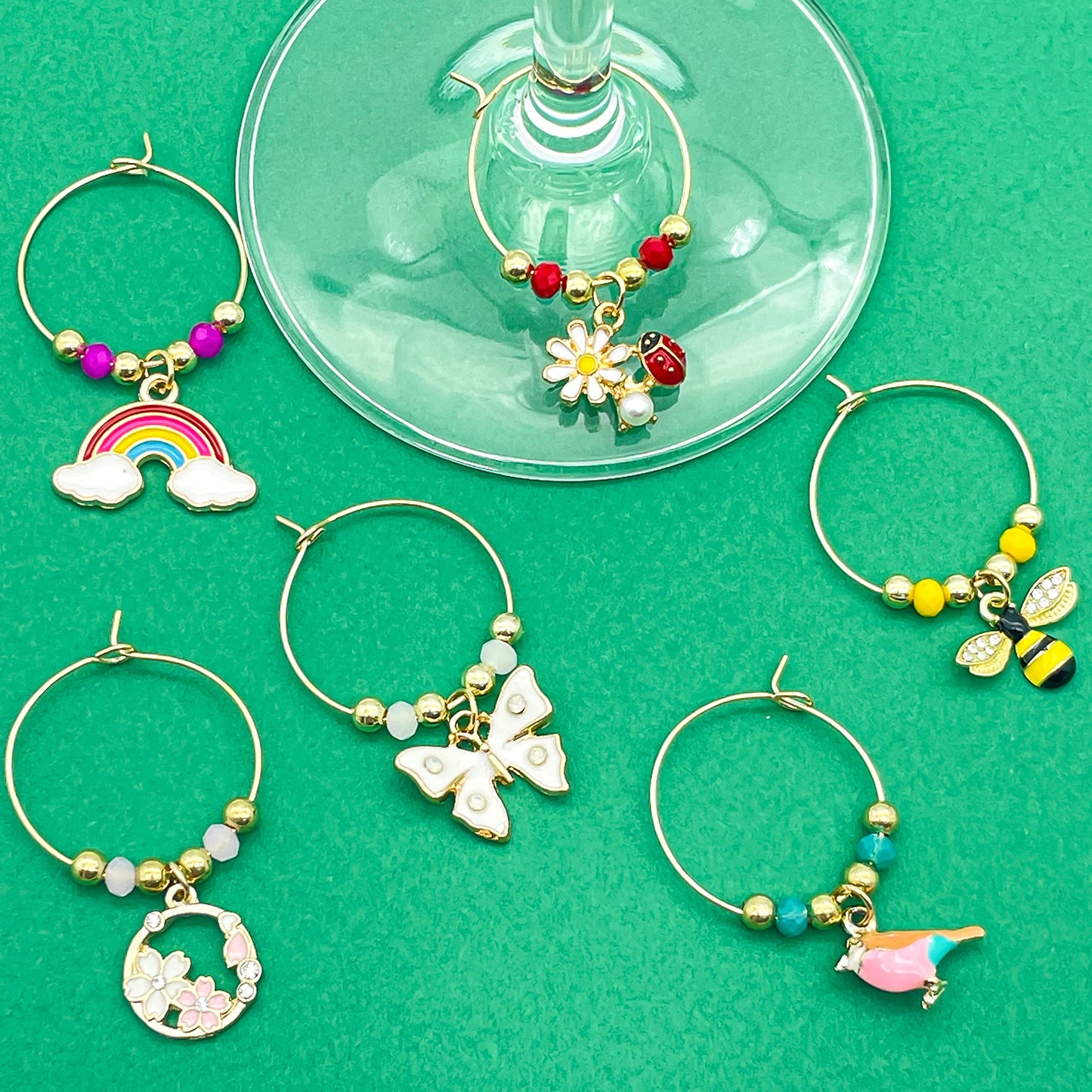 Serendipity Spring Wine Charms