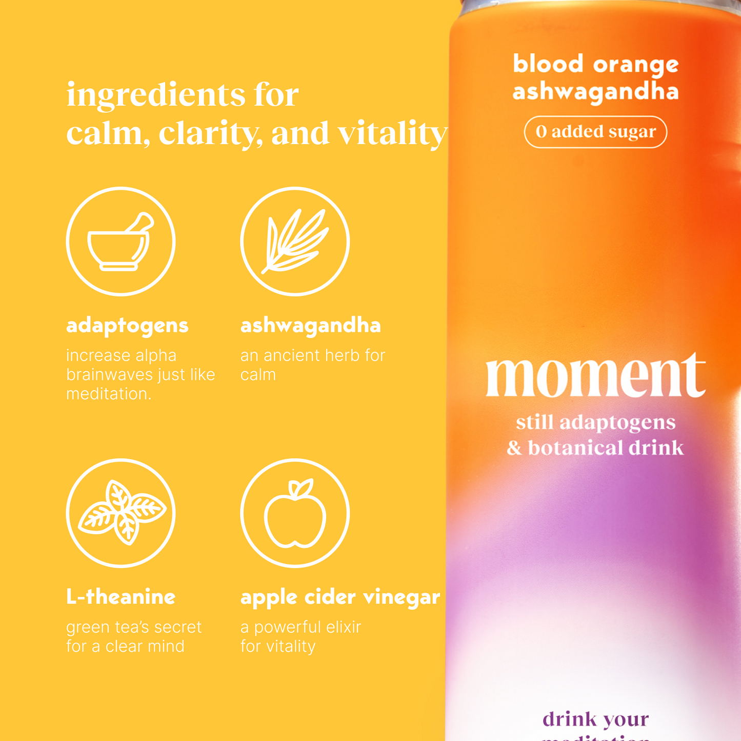 Moment blood orange ashwagandha (botanical tea | 24 pack)