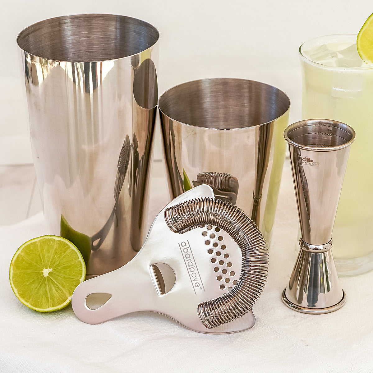 A Bar Above Stainless Steel Cocktail Shaker Set (4-Piece)