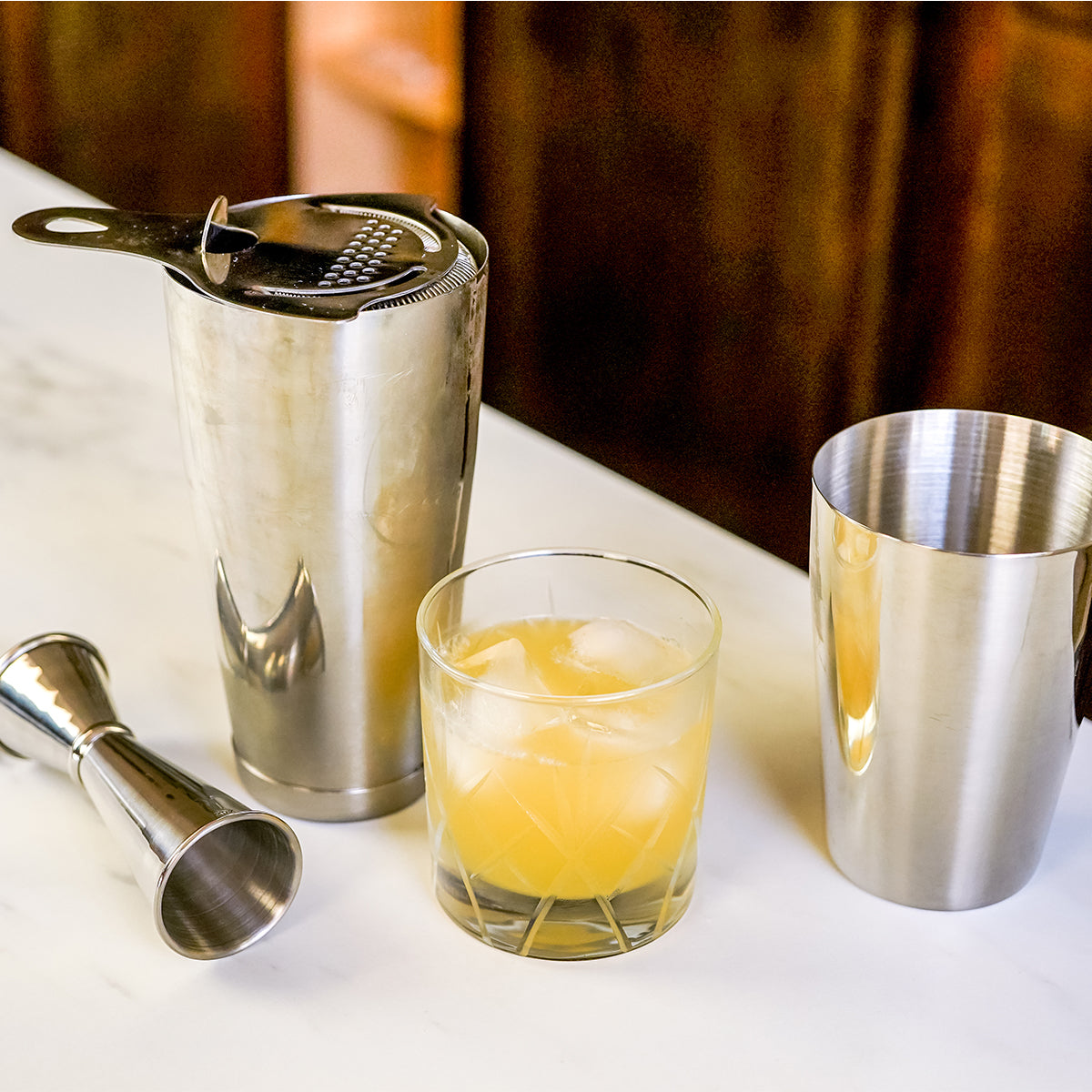 A Bar Above Stainless Steel Cocktail Shaker Set (4-Piece)