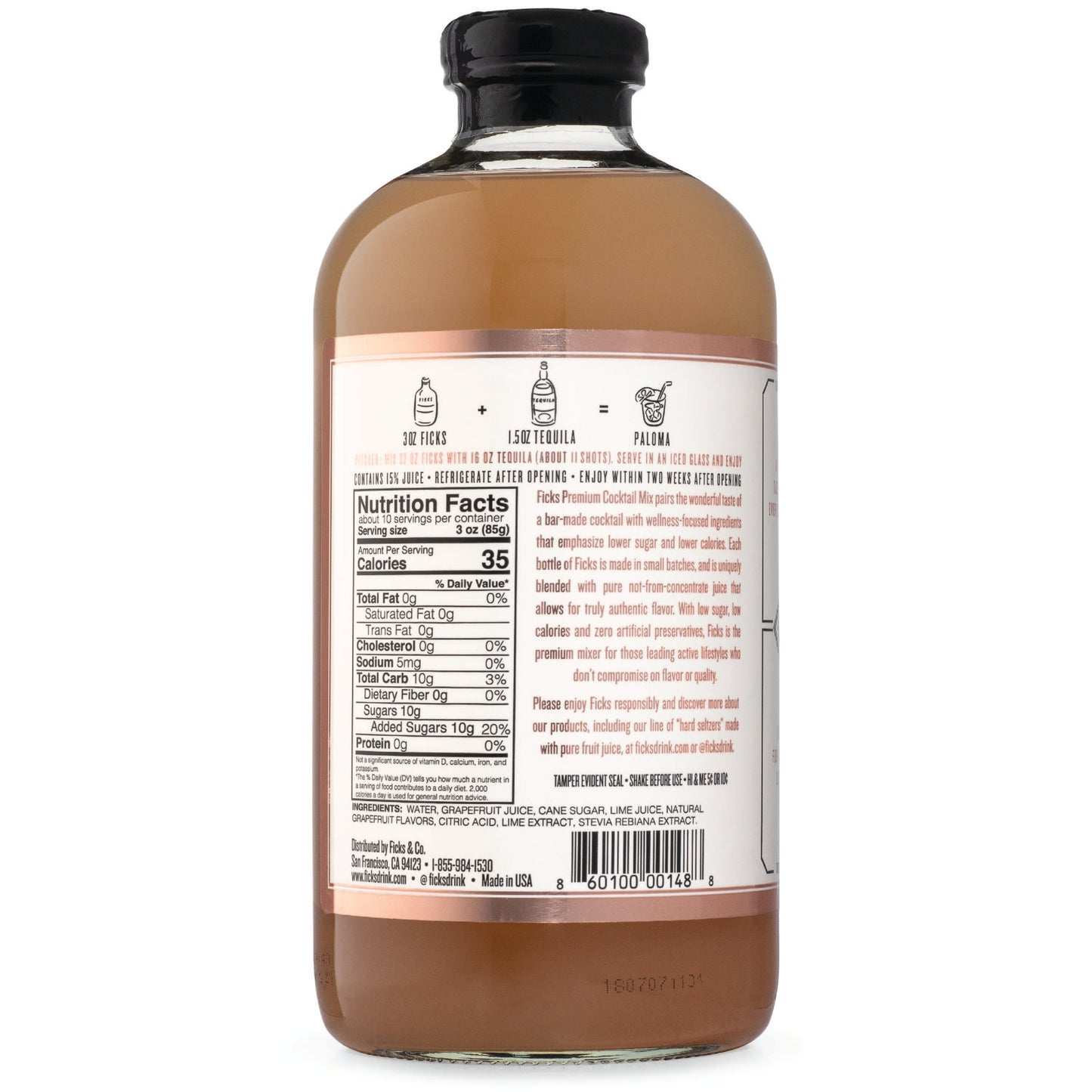 Cut Above Zero Proof Agave Blanco Paloma Cocktail Kit