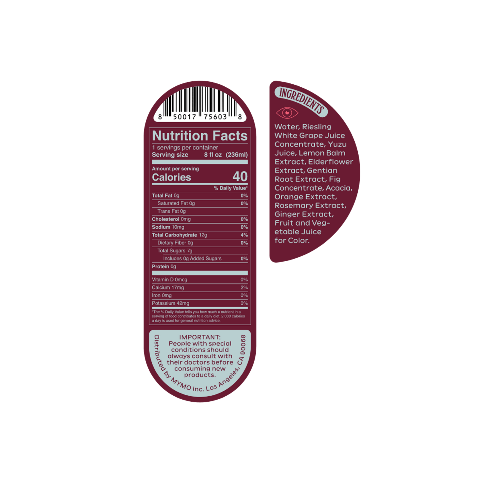 Ghia Le Spritz Soda Back Label