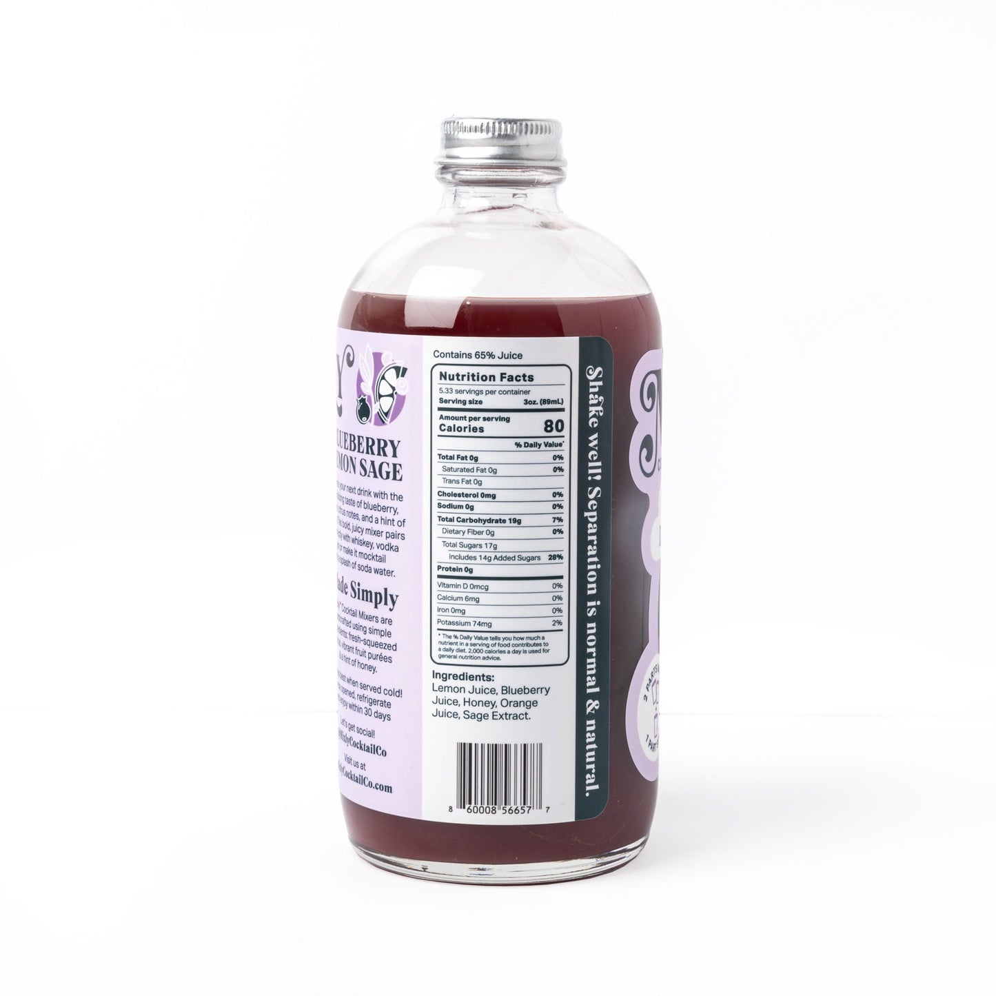 Mixly Cocktail Co. Blueberry Lemon Sage Mixer