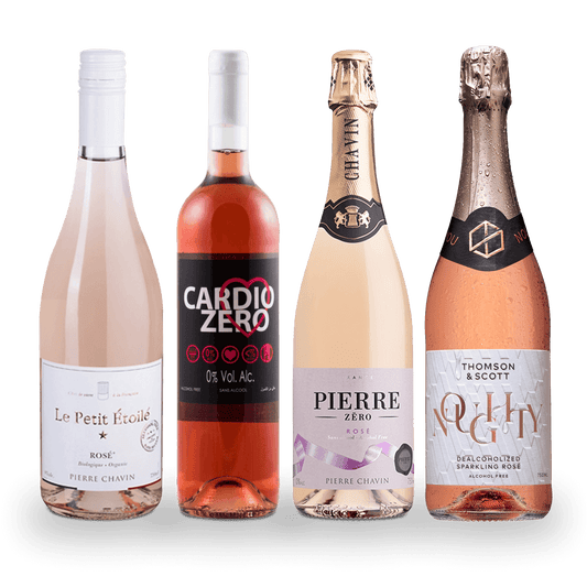 Non-Alcoholic Rosé Bundle with 2 still rose bottles and 2 sparkling rose bottles