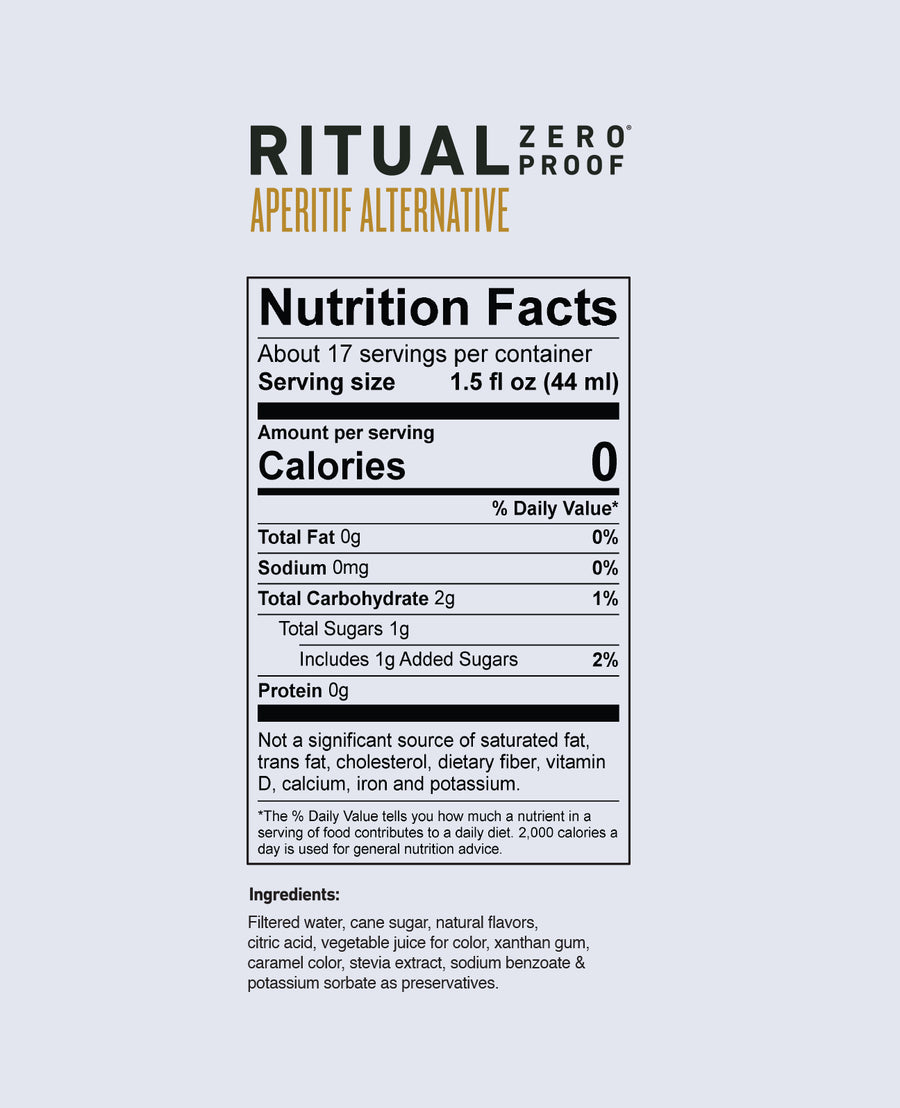 Ritual Zero Proof Non-Alcoholic Aperitif Alternative