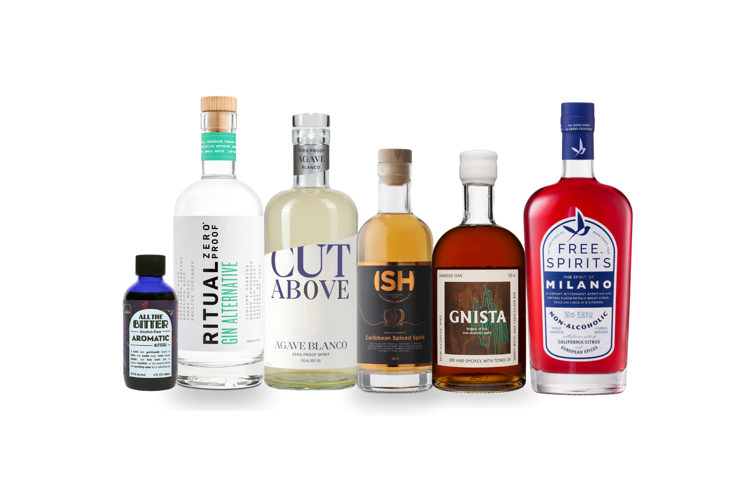 Non-Alcoholic Home Bar Kit with 6 bottles