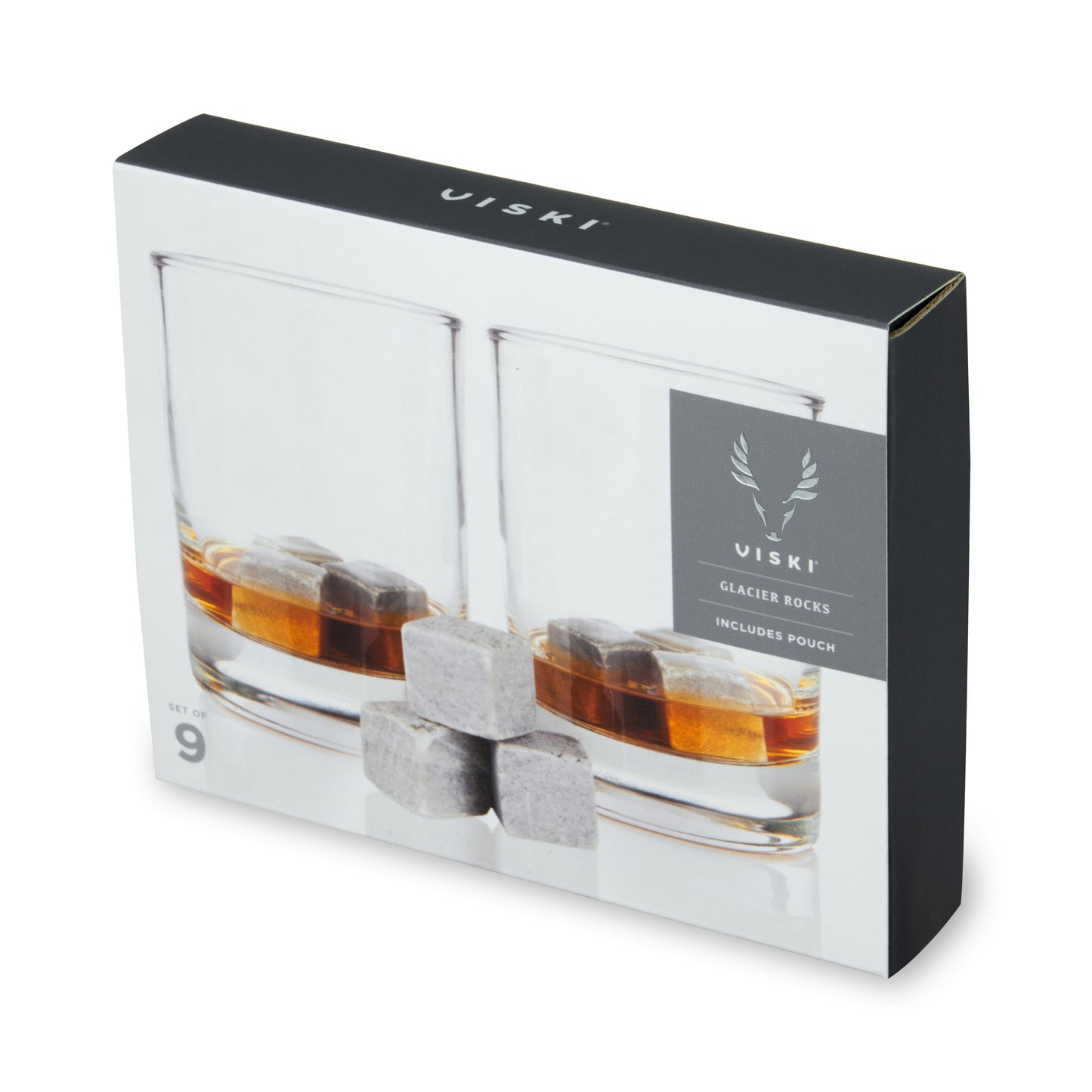 Viski Glacier Rocks Soapstone Cube Set of 9