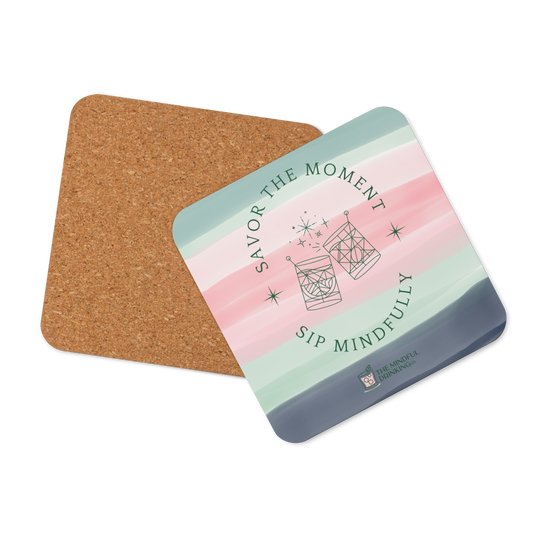 The Mindful Drinking Co. Cork-back Coaster