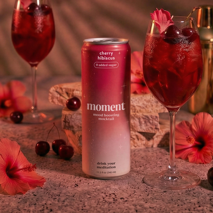Moment cherry hibiscus (sparkling mocktail | 12 pack)