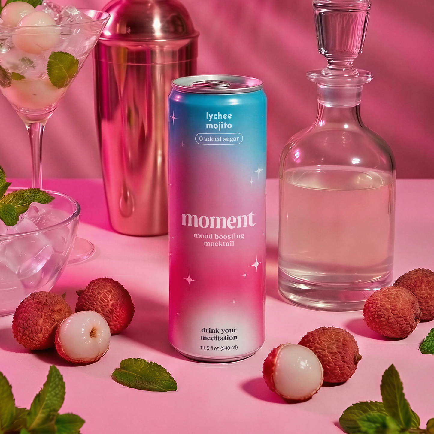 Moment lychee mojito (sparkling mocktail | 12 pack)