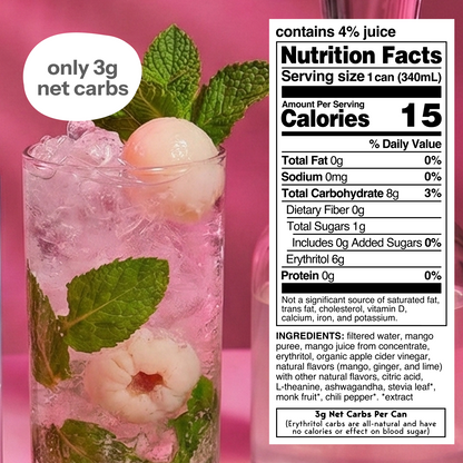 Moment lychee mojito (sparkling mocktail | 12 pack)