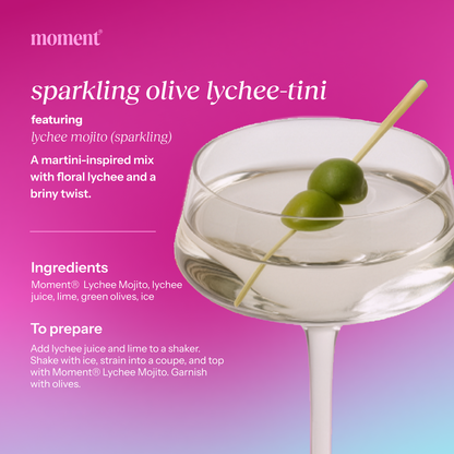 Moment lychee mojito (sparkling mocktail | 12 pack)