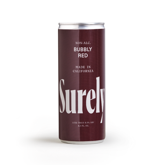 Surely Non-Alcoholic Bubbly Red Can