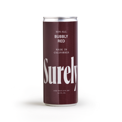 Surely Non-Alcoholic Bubbly Red Can