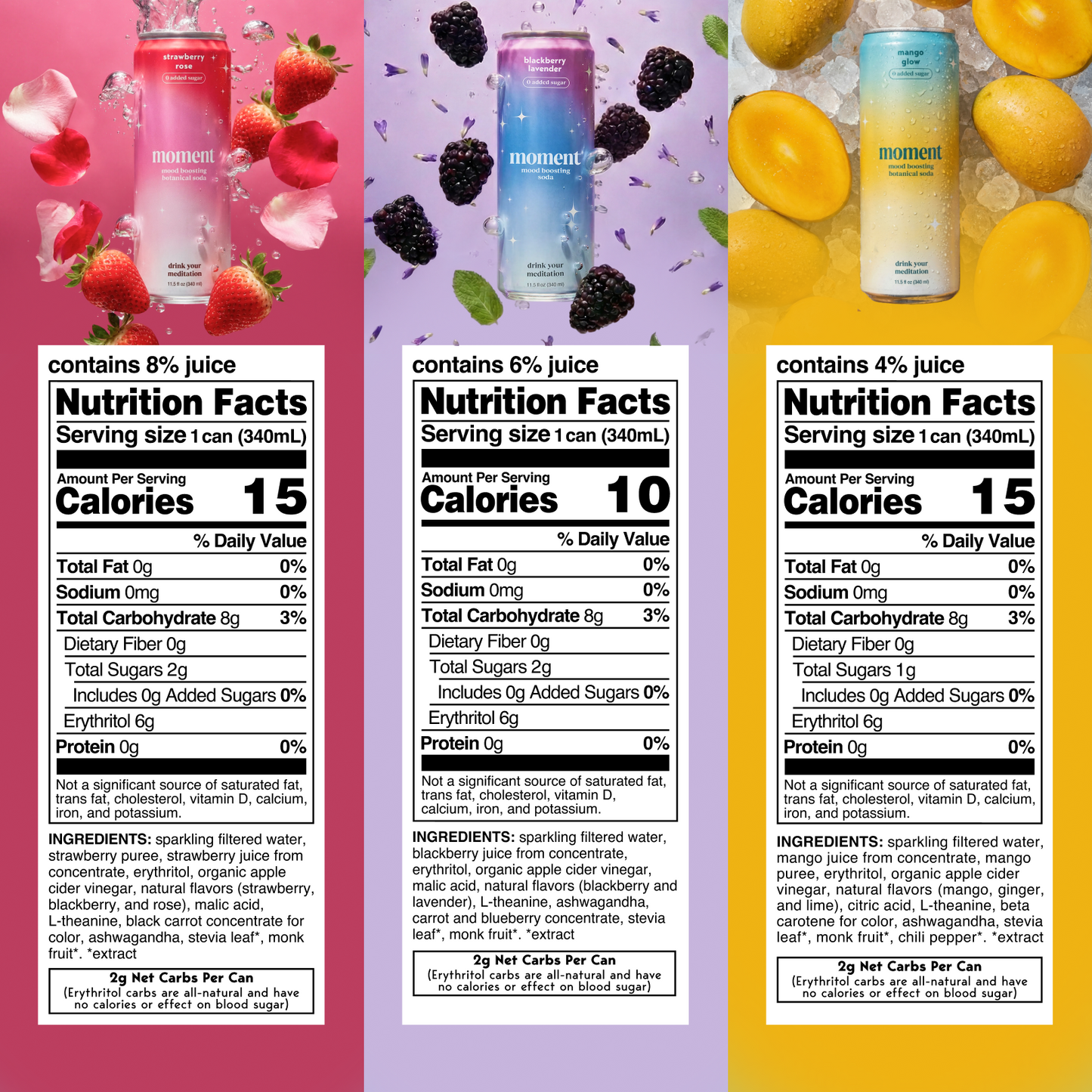 Moment Mood-boosting soda collection | 18 pack