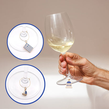 Serendipity Greek Wine Charms | Santorini Serenity