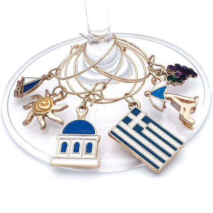 Serendipity Greek Wine Charms | Santorini Serenity
