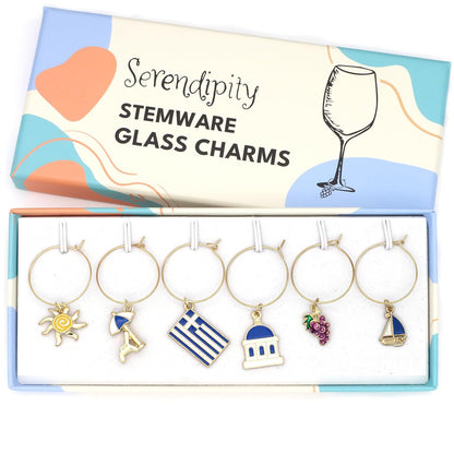Serendipity Greek Wine Charms | Santorini Serenity