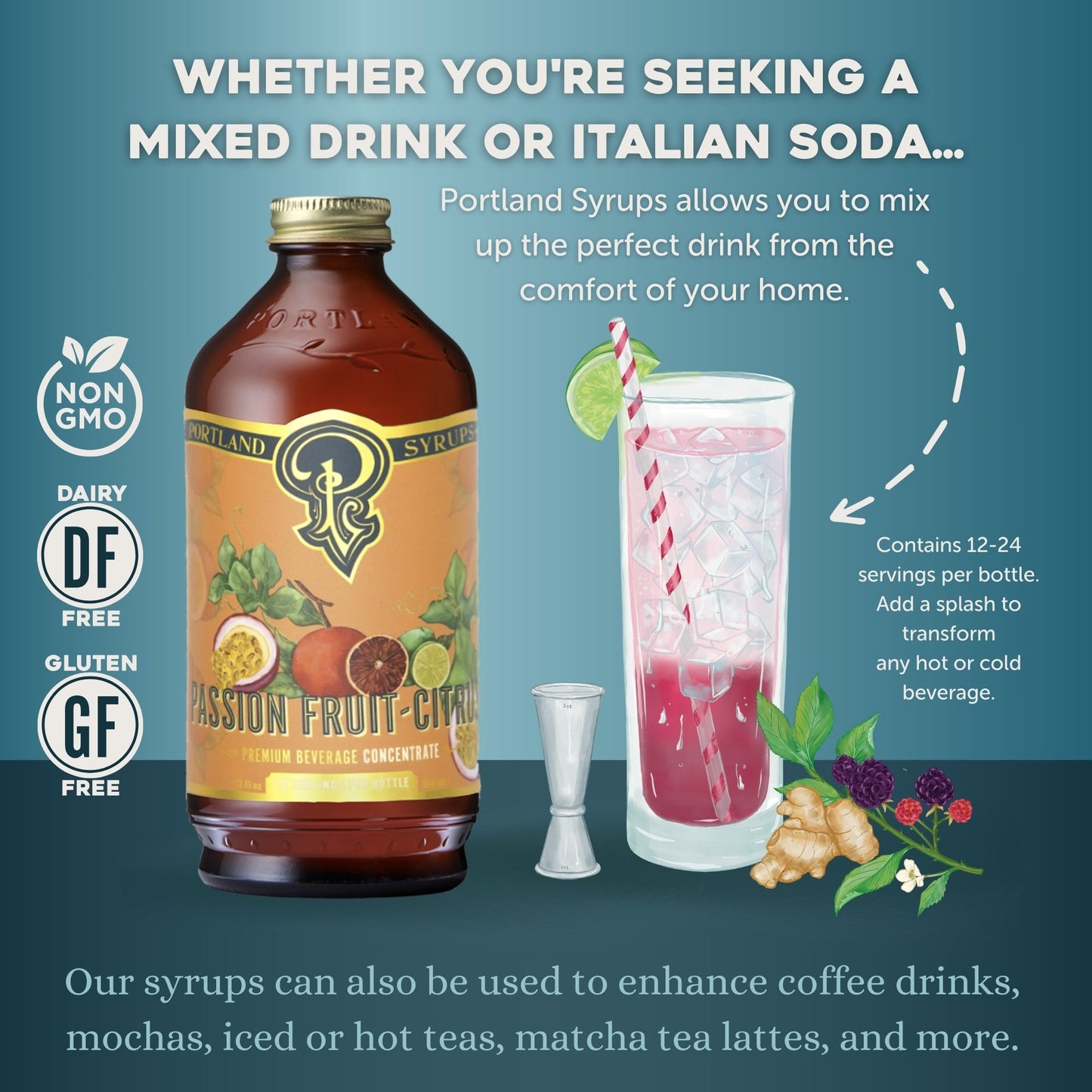 Portland Syrups Passion Fruit Citrus Syrup