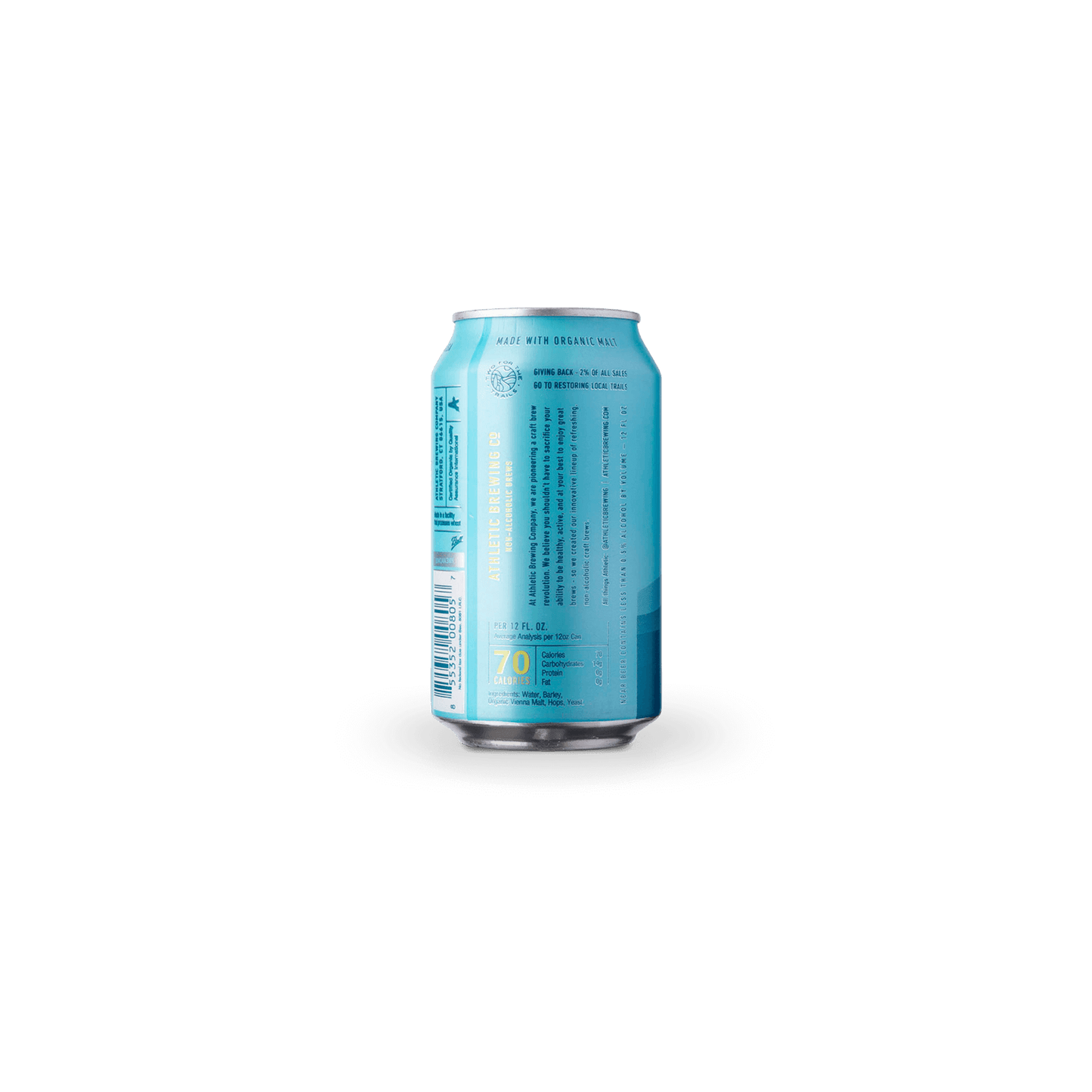 Athletic Brewing Run Wild NA IPA Back Label