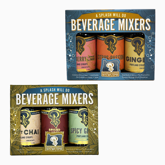 Portland Syrups 3 Pack Sampler Pack, Set of 2, Blue and Gold Boxes
