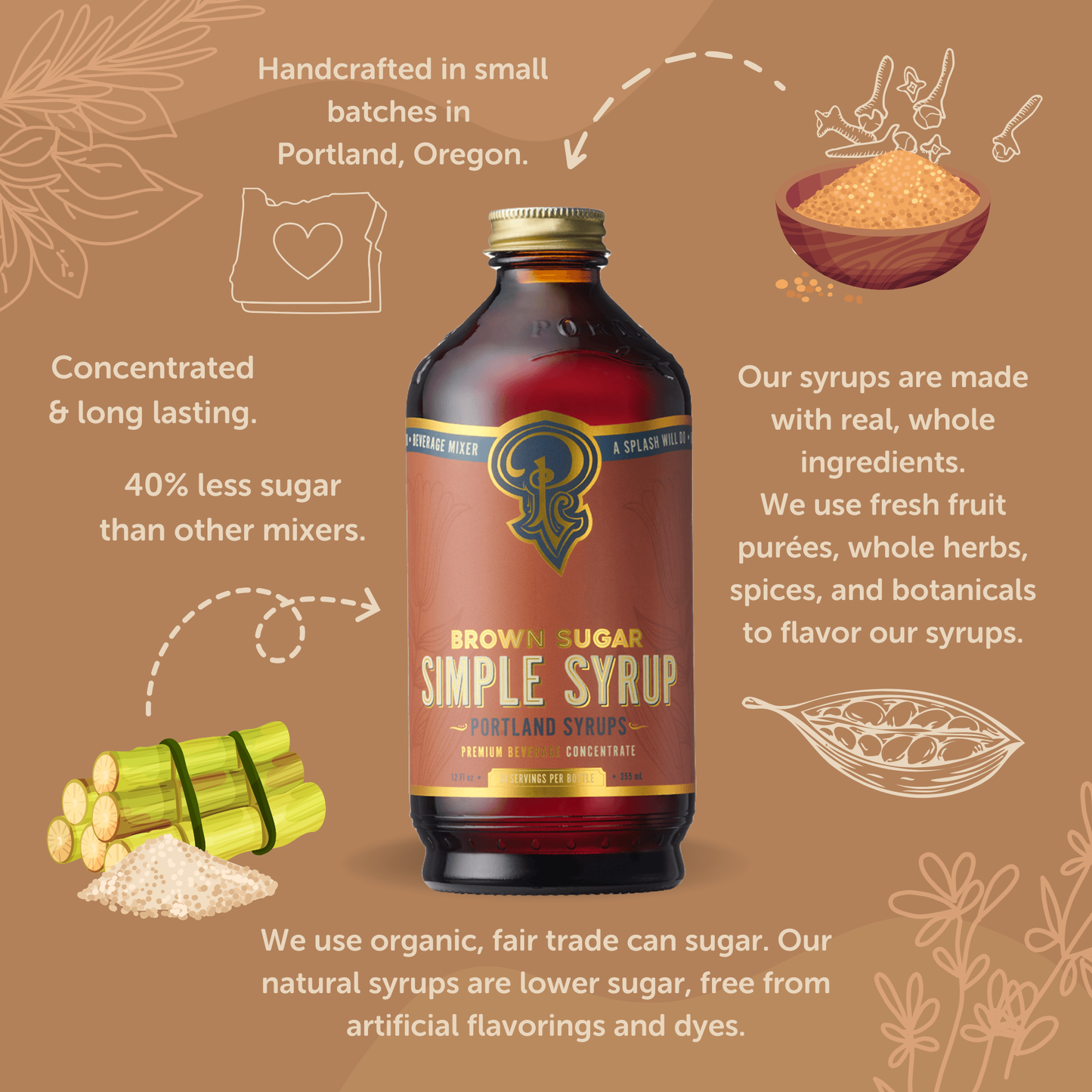Portland Syrups Brown Sugar Simple Syrup