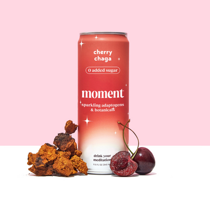 Moment cherry chaga (botanical soda | 12 pack)