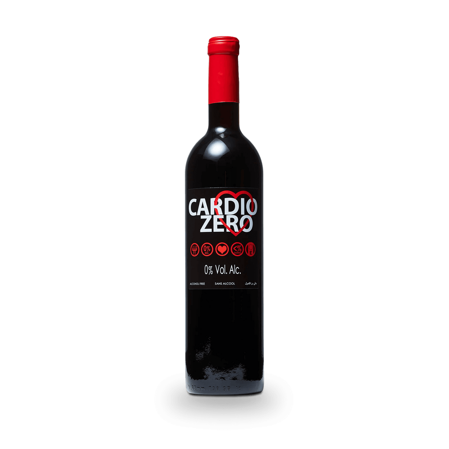 Elivo Cardio Zero Non-Alcoholic Red Wine Bottle