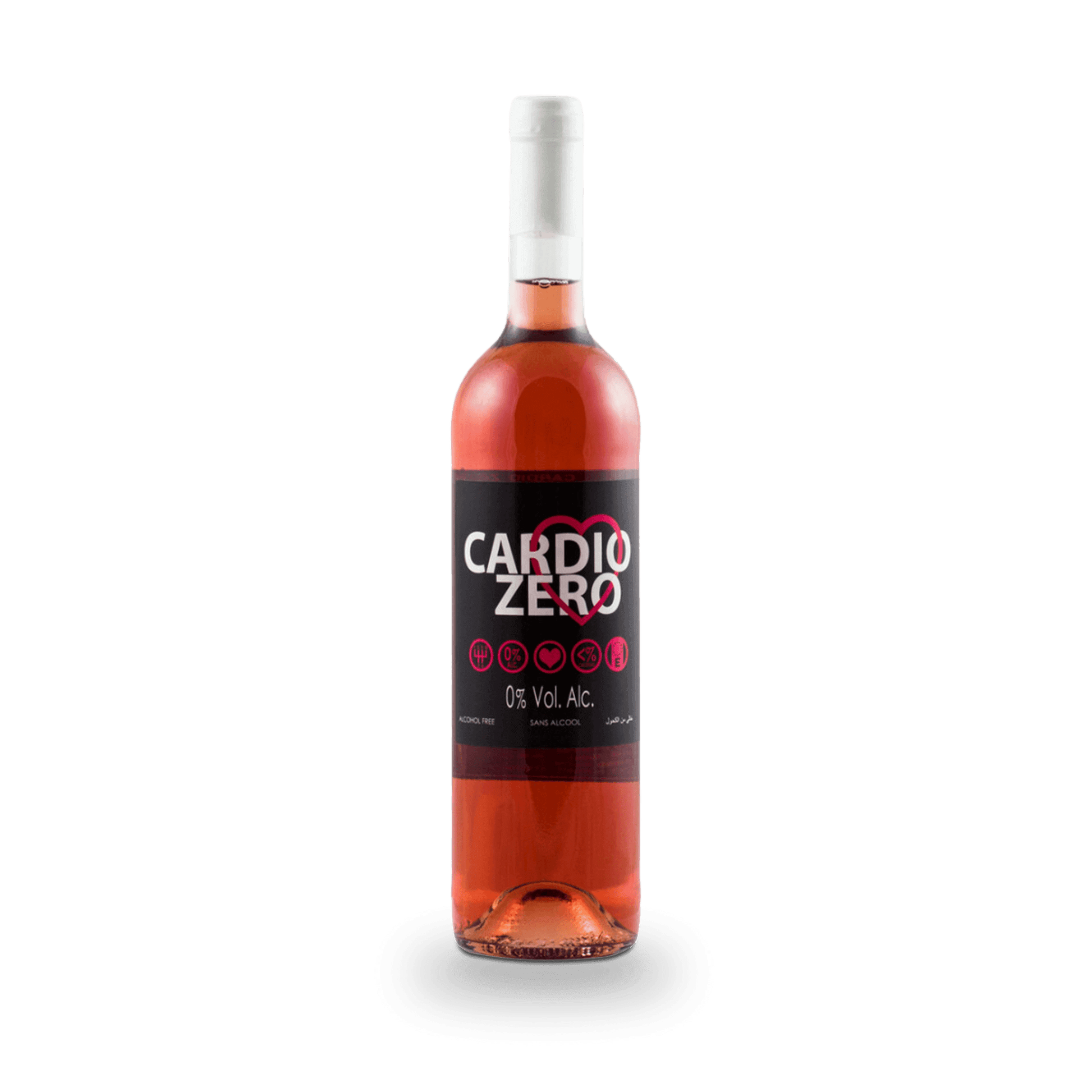 Elivo Cardio Zero Non-Alcoholic RosÃ© Wine Bottle
