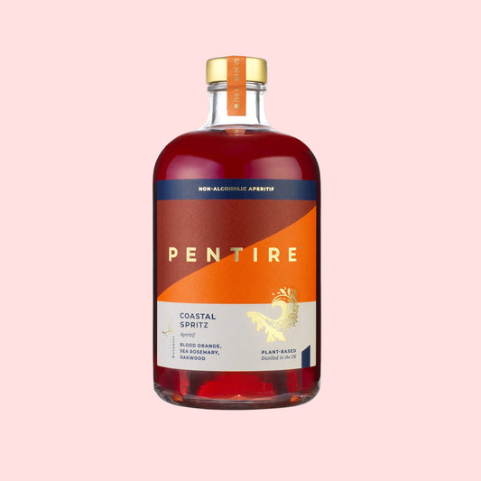 Pentire Coastal Spritz bottle on a light gray background with 'Bestseller' label.