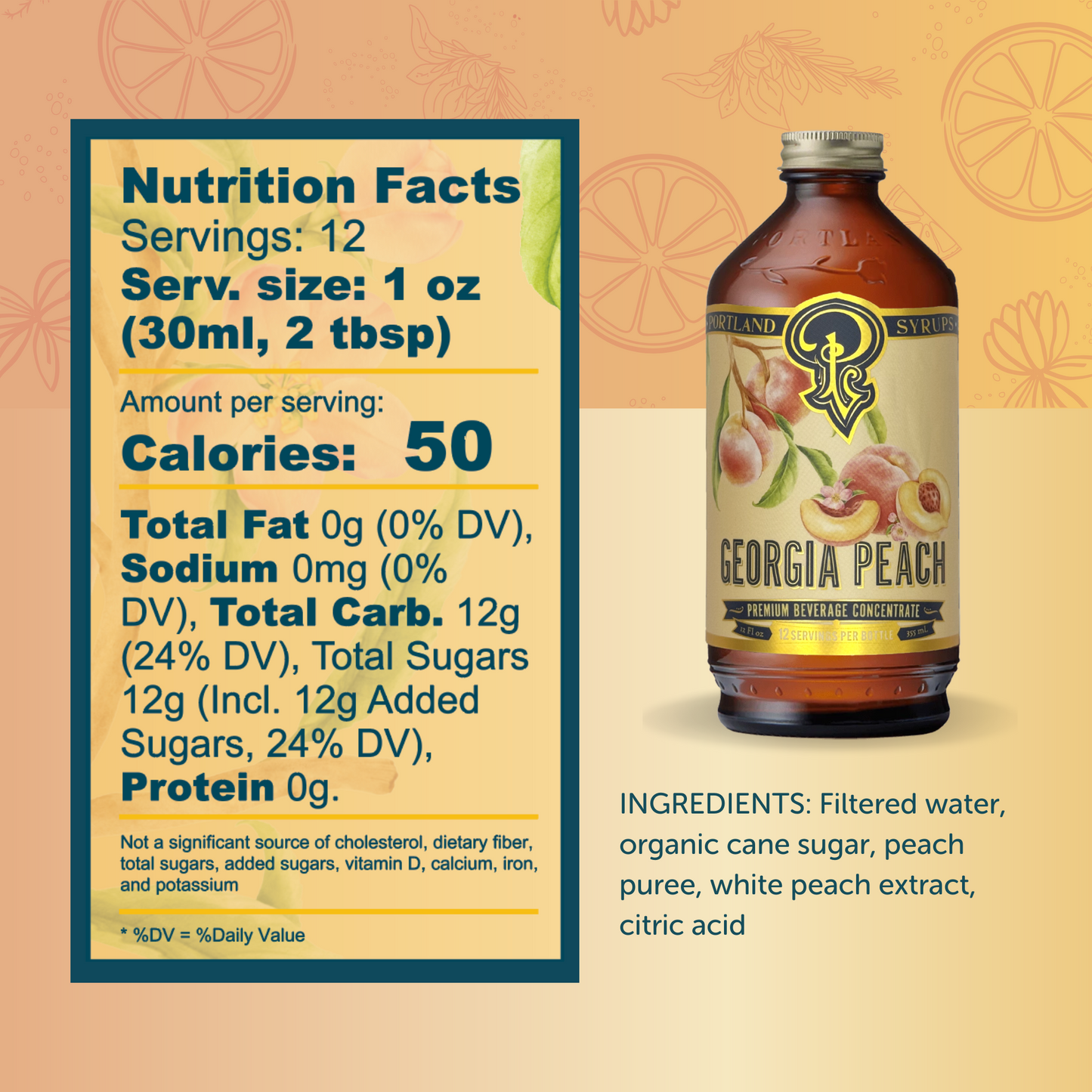 Portland Syrups Georgia Peach Syrup
