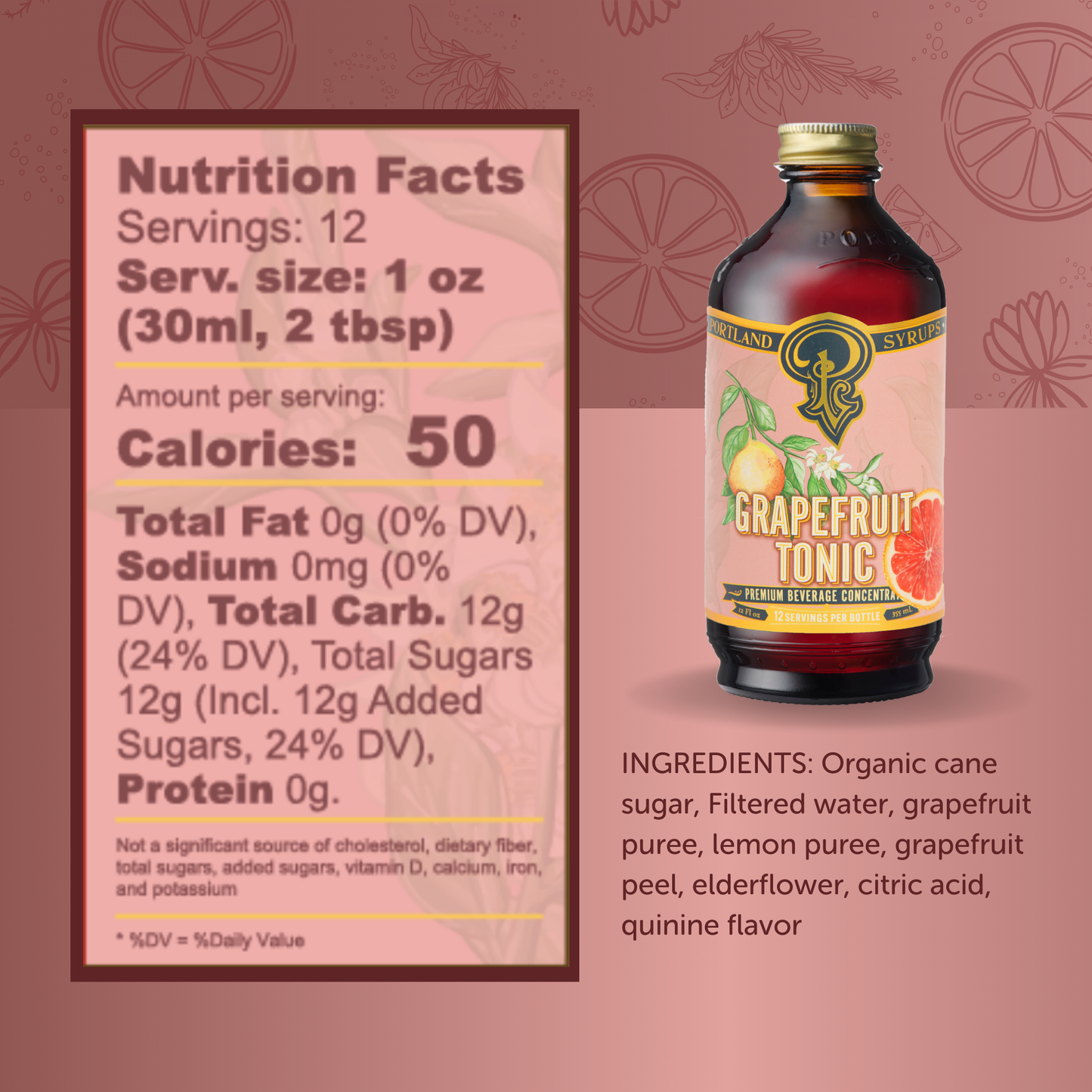 Portland Syrups Grapefruit Tonic