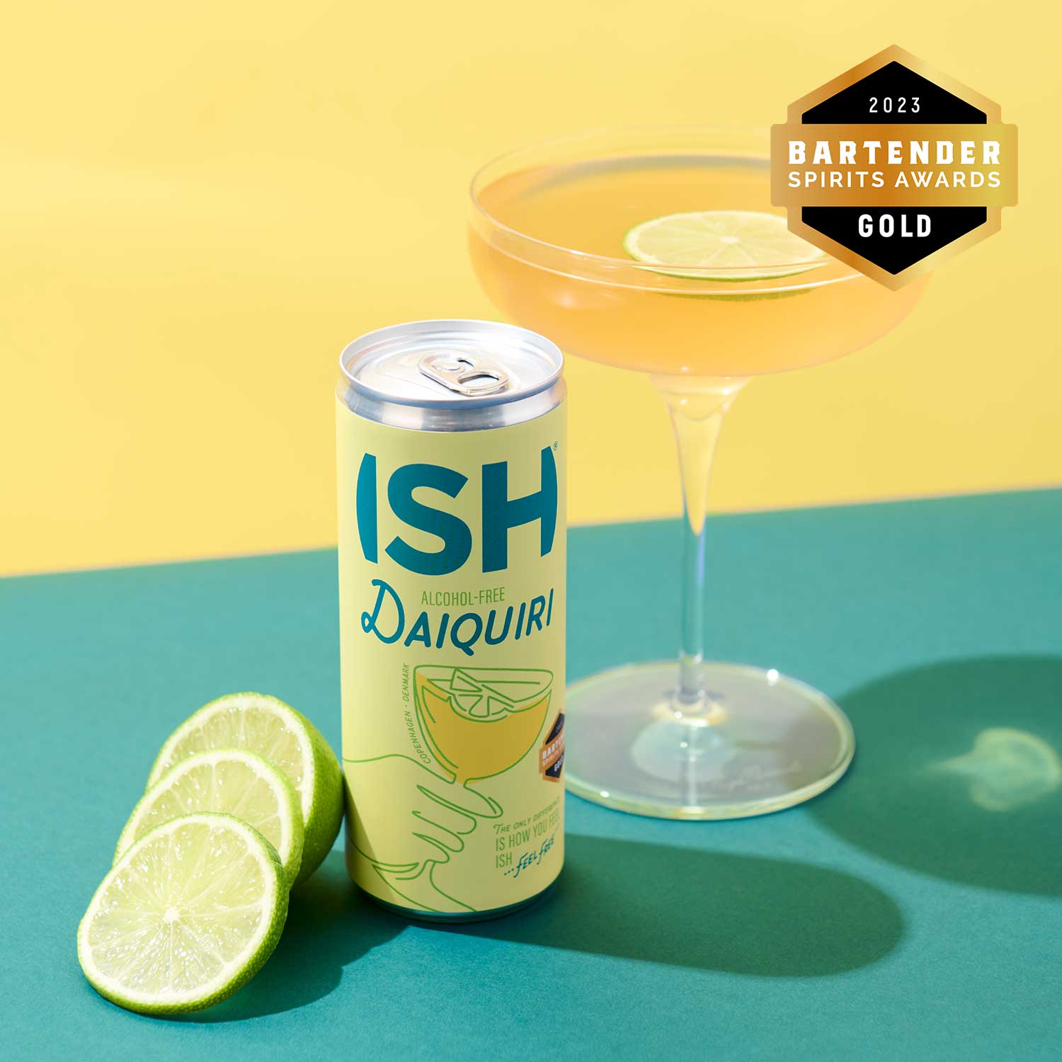 ISH Non-Alcoholic Ready-To-Drink Cocktail Lime Daiquiri Tangy