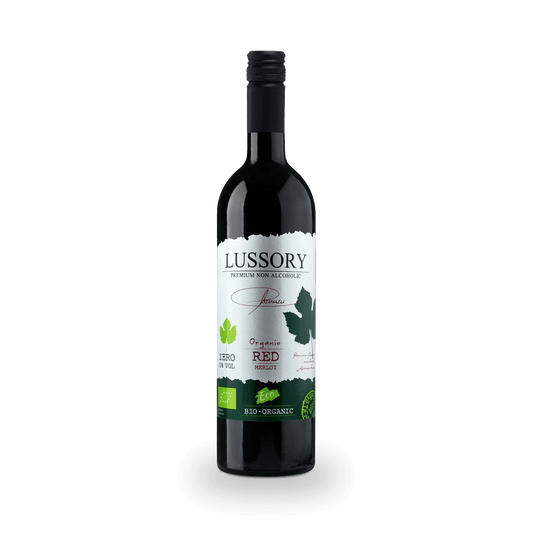 Lussory Organic Non-Alcoholic Merlot Wine Bottle