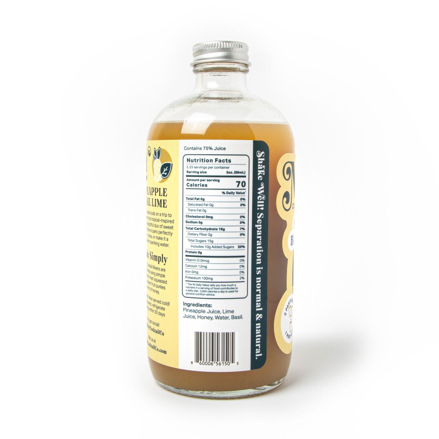 Mixly Cocktail Co. Pineapple Basil Lime Mixer