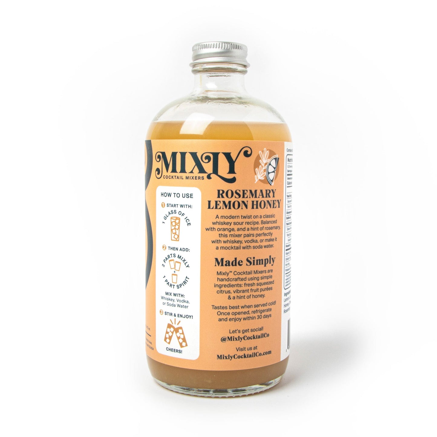 Mixly Cocktail Co. Rosemary Lemon Honey Mixer