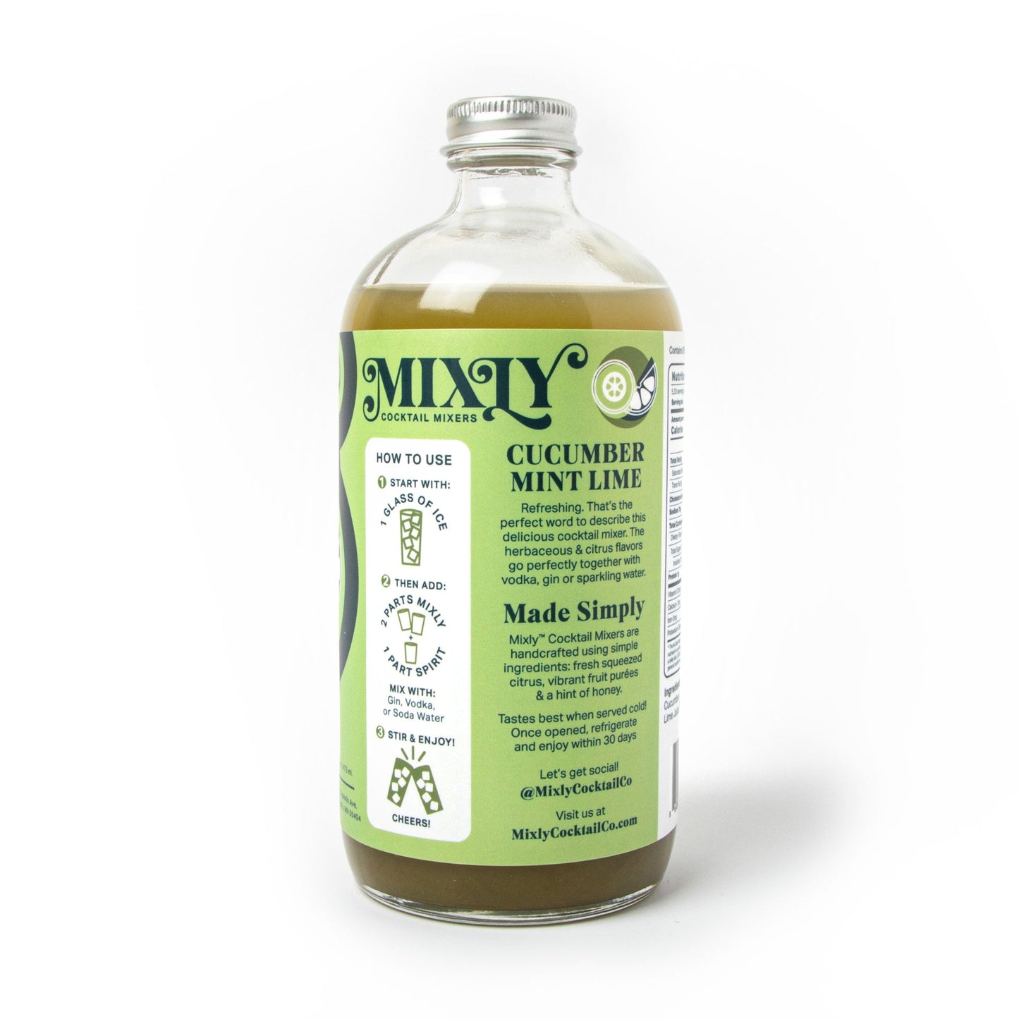 Mixly Cocktail Co. Cucumber Mint Lime Mixer