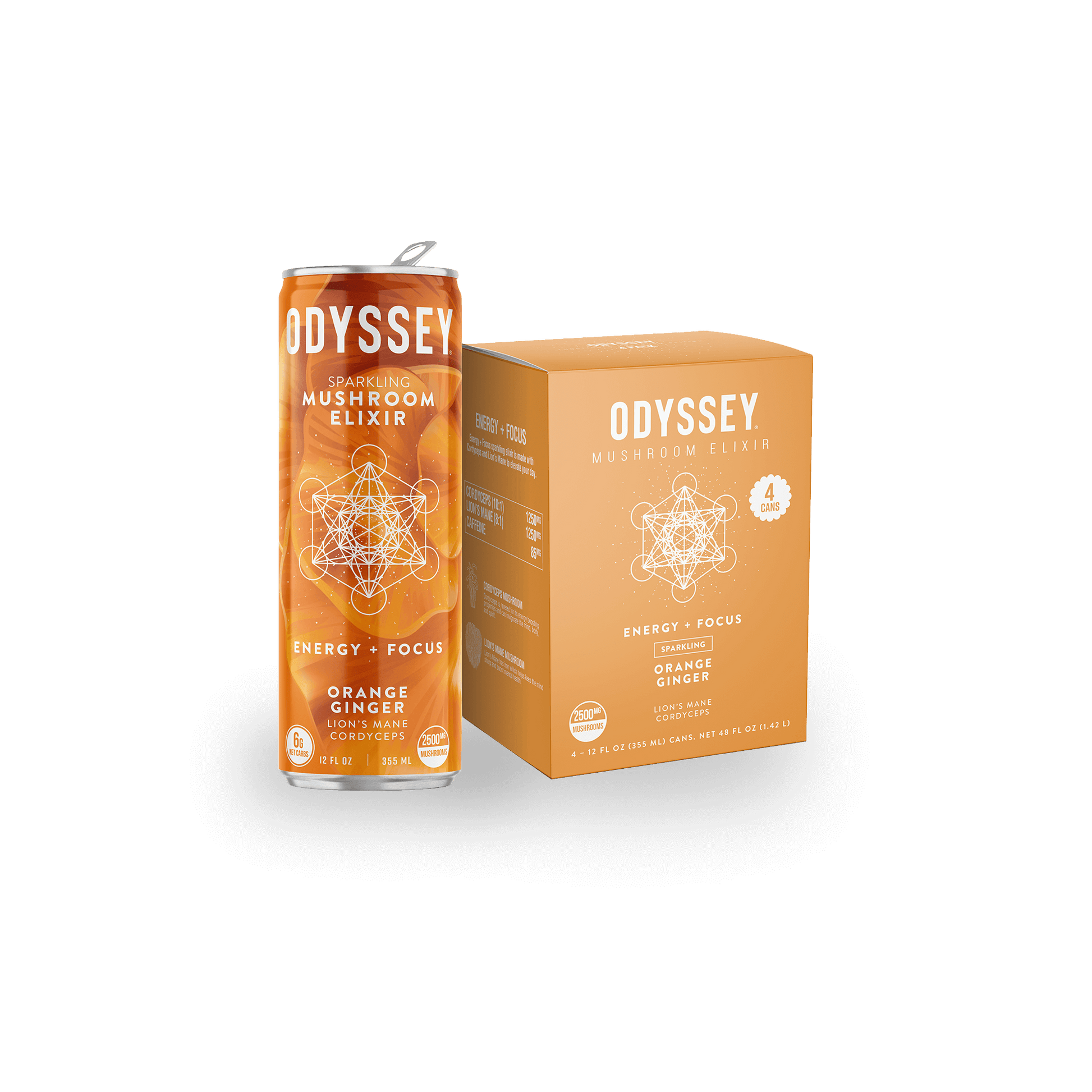 Odyssey Mushroom Elixir, Energy & Focus - Orange Ginger