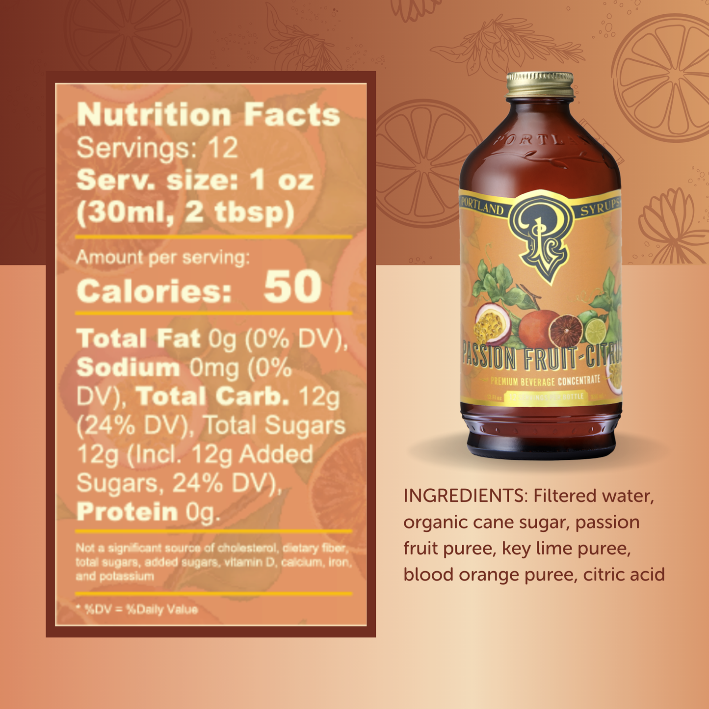 Portland Syrups Passion Fruit Citrus Syrup