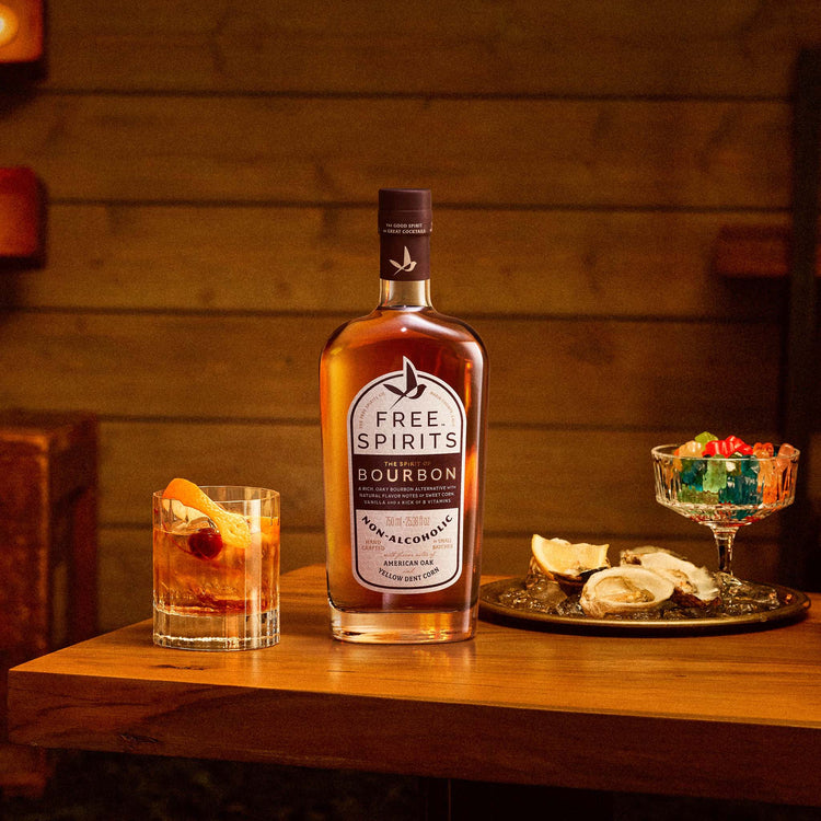 Free Spirits Non-Alcoholic Bourbon with Cocktail