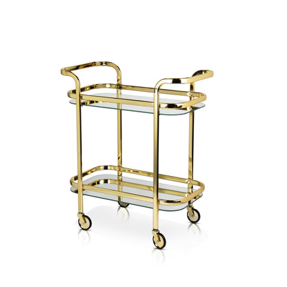 Viski Antique Gold Bar Cart