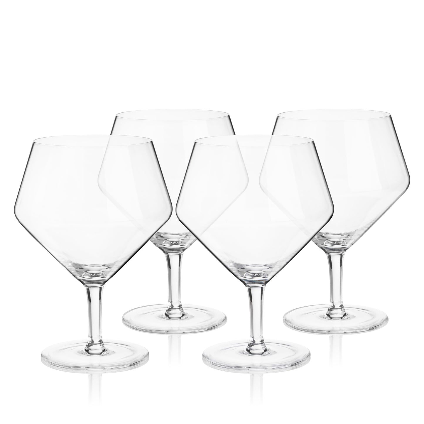 Viski Raye Angled Crystal Gin & Tonic Glasses Set of 4