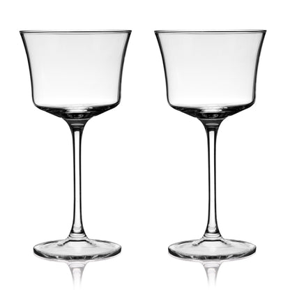 Viski Raye Angled Crystal Sour Glasses Set of 2