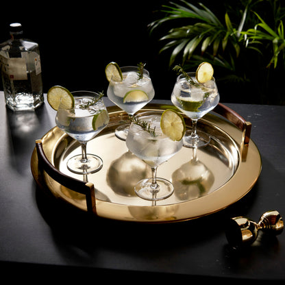 Viski Raye Angled Crystal Gin & Tonic Glasses Set of 4