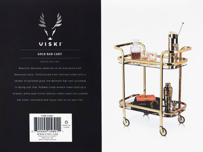 Viski Antique Gold Bar Cart