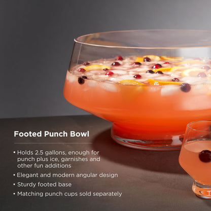 Viski Raye Heavy Base Punch Bowl